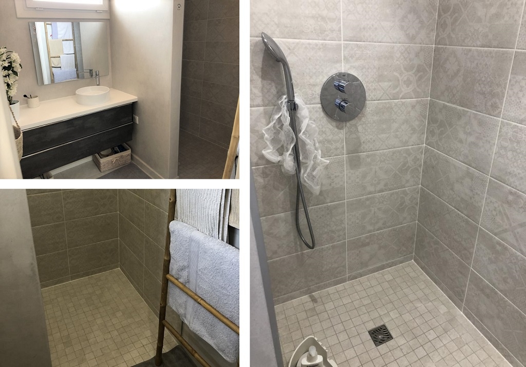 réalisation d’une douche carrelée à luynes avec un artisan plombier spécialiste 