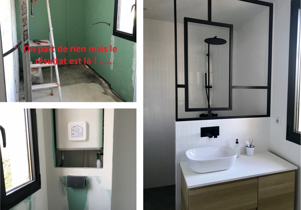 rénovation d’une salle d’eau avec douche carrelée