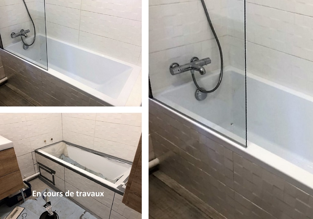Consultez la chantier : changer une baignoire carrelée 