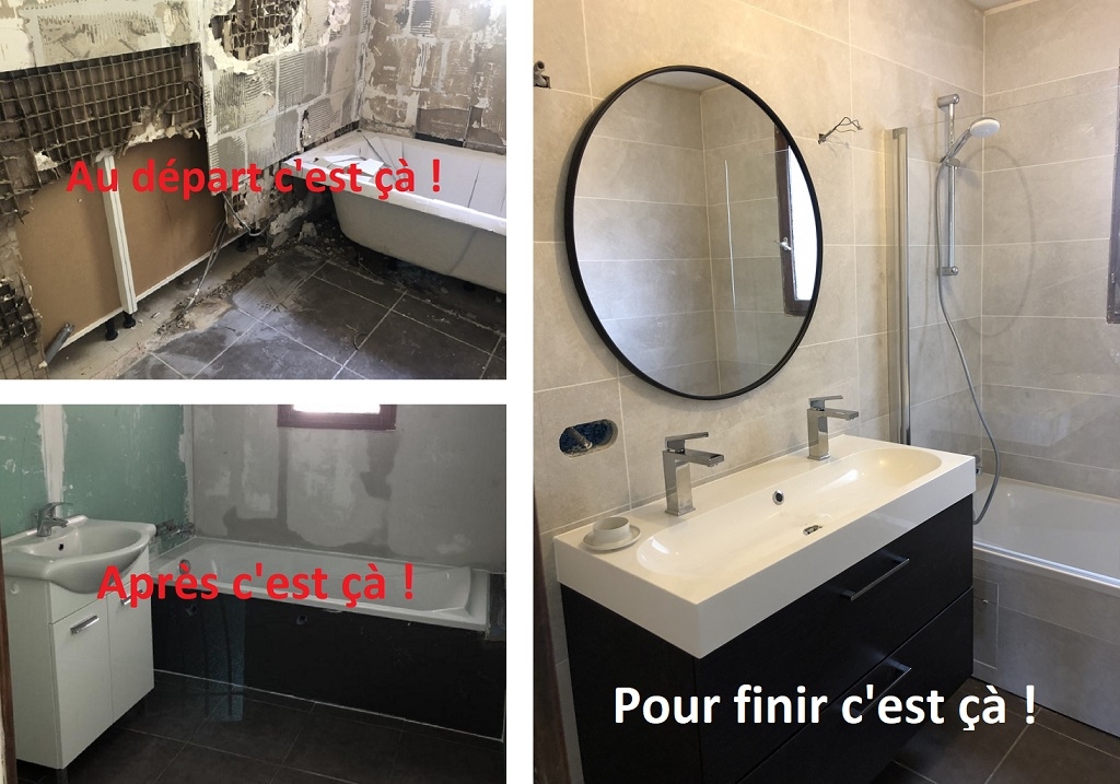 Consultez la chantier : comment poser une baignoire acrylique résine dans les règles de l'art
