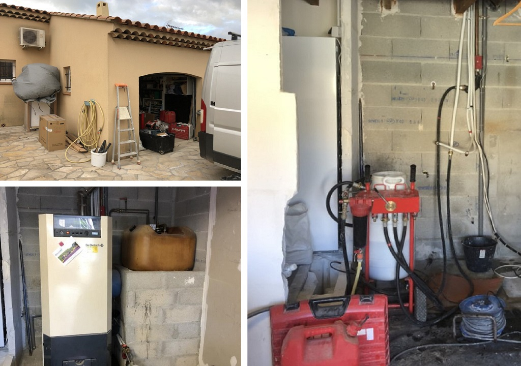 Desembouage lors du remplacement de la chaudière par une pompe à chaleur par un spécialiste du desembouage