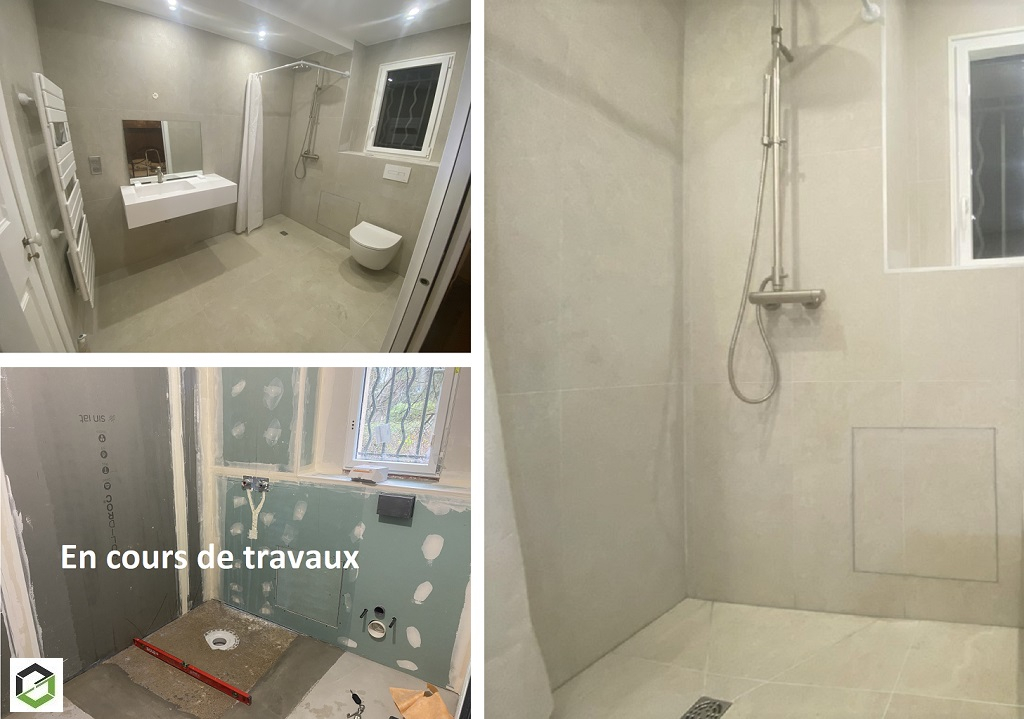 Consultez la chantier : rénovation salle de bain