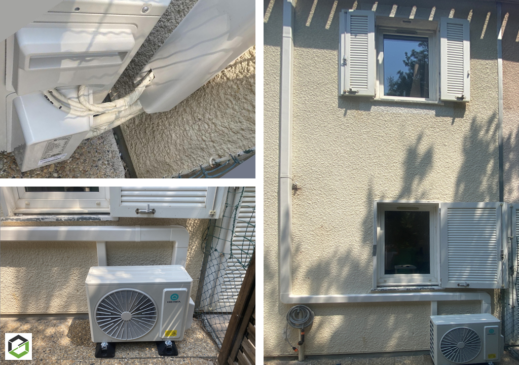 Installation d'une climatisation bi-split de marque Heiwa