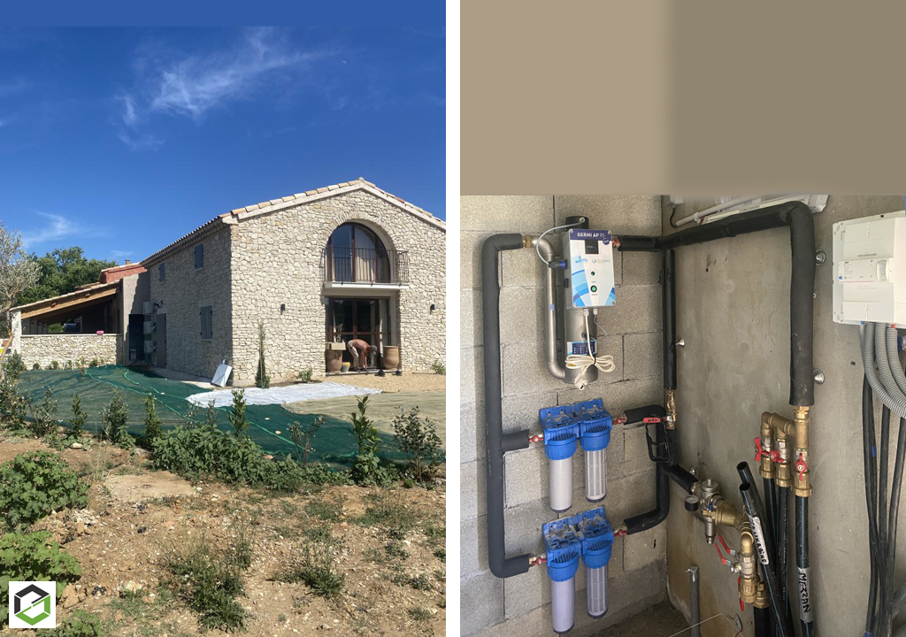 pose d’une station de filtration par uv pour trois appartements