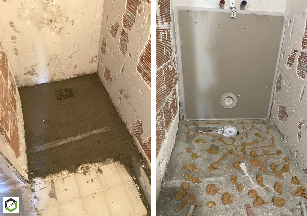 Consultez la chantier : poser un bac à douche dans les règles de l’art 