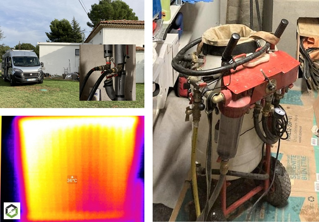 Desembouage d’un réseau de radiateurs sur pompe à chaleur Daikin