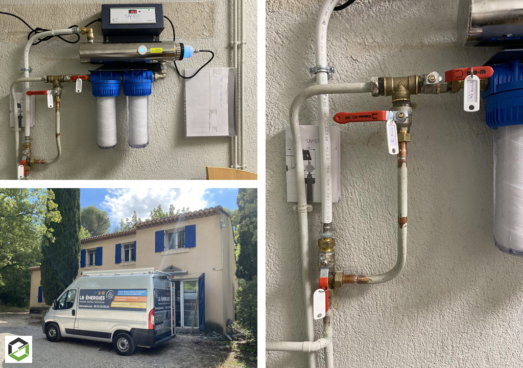 Consultez la chantier : installateur de systèmes de filtration par ultraviolet