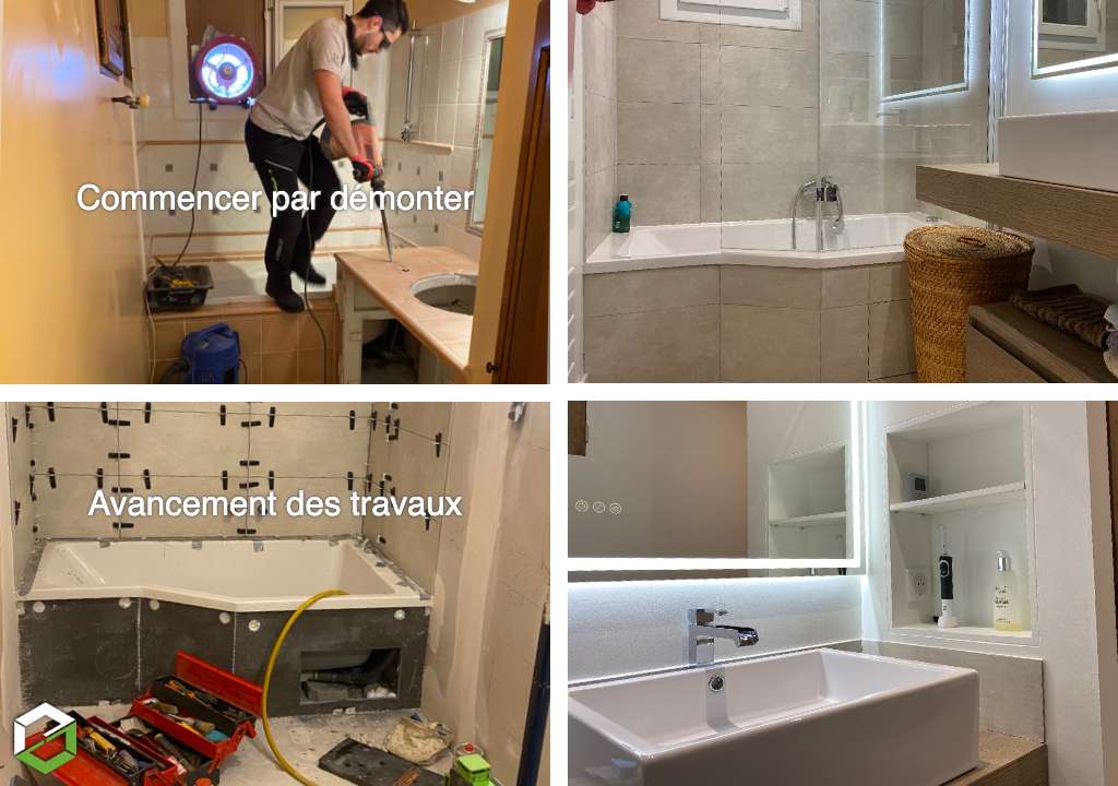 installateur spécialiste en rénovation de salle de bains - travaux sans poussière - entreprise rge
