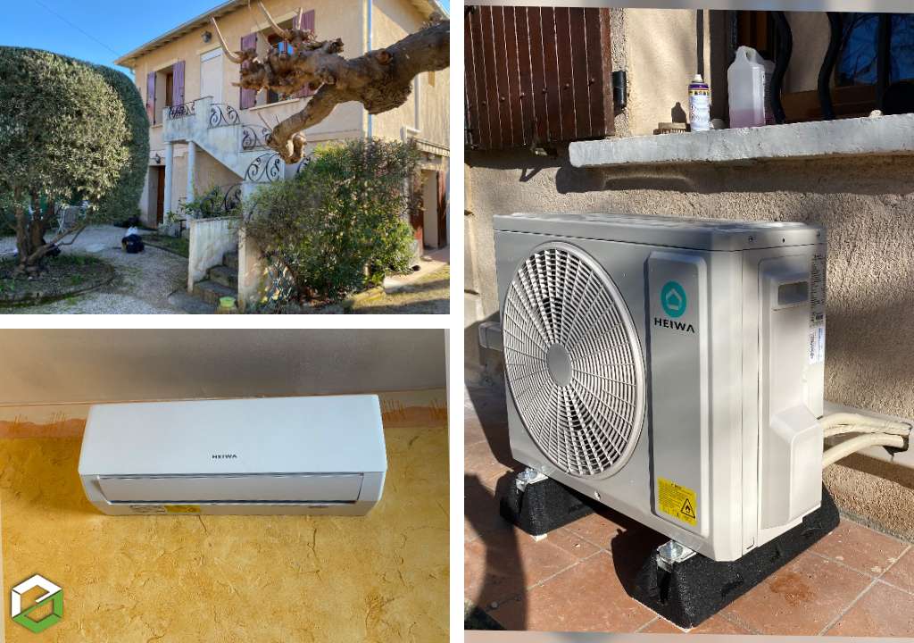 Faire poser soigneusement une climatisation Heiwa dans une villa individuelle