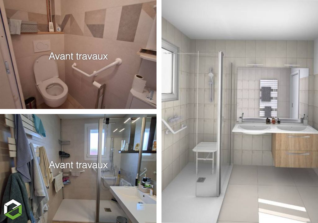 Salle de bain adaptée