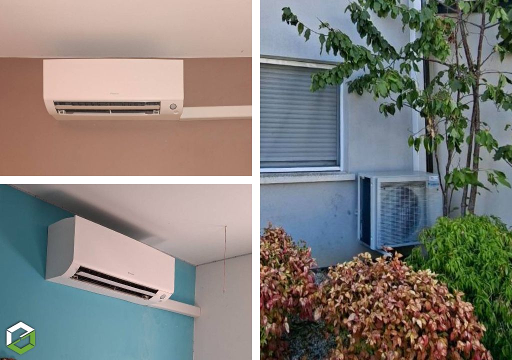 Pose d'une climatisation réversible DAIKIN par installateur agréé 
