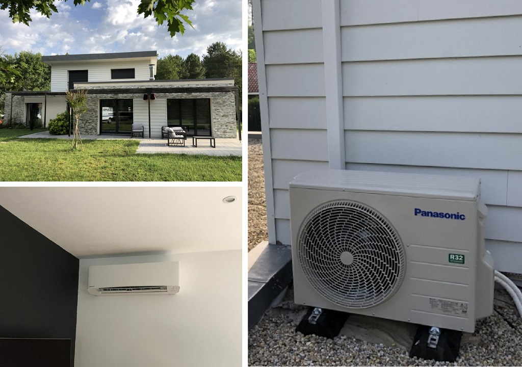 Installation Climatisation multi-split PANASONIC dans une maison contemporaine - RGE QualiPAC
