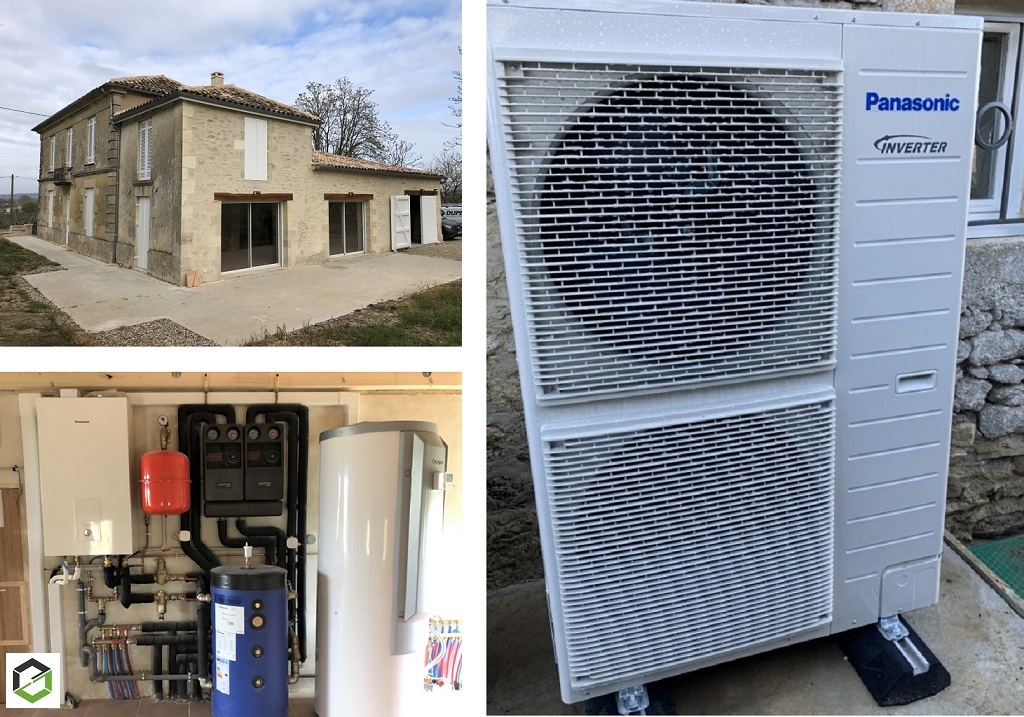 Installation d'une PAC et d'un ballon thermodynamique dans une maison en rénovation - artisan RGE QualiPAC