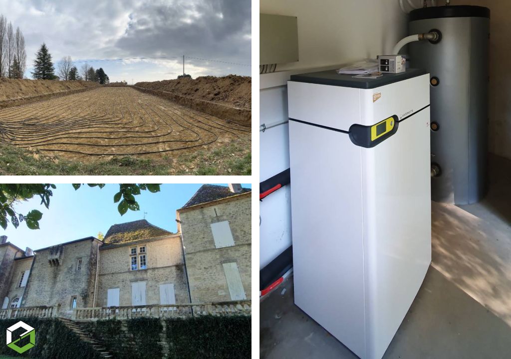 Ets Dupiol sas : INSTALLATION D'UNE PAC EAU/EAU WATERKOTTE (RGE QUALIPAC) dans un château