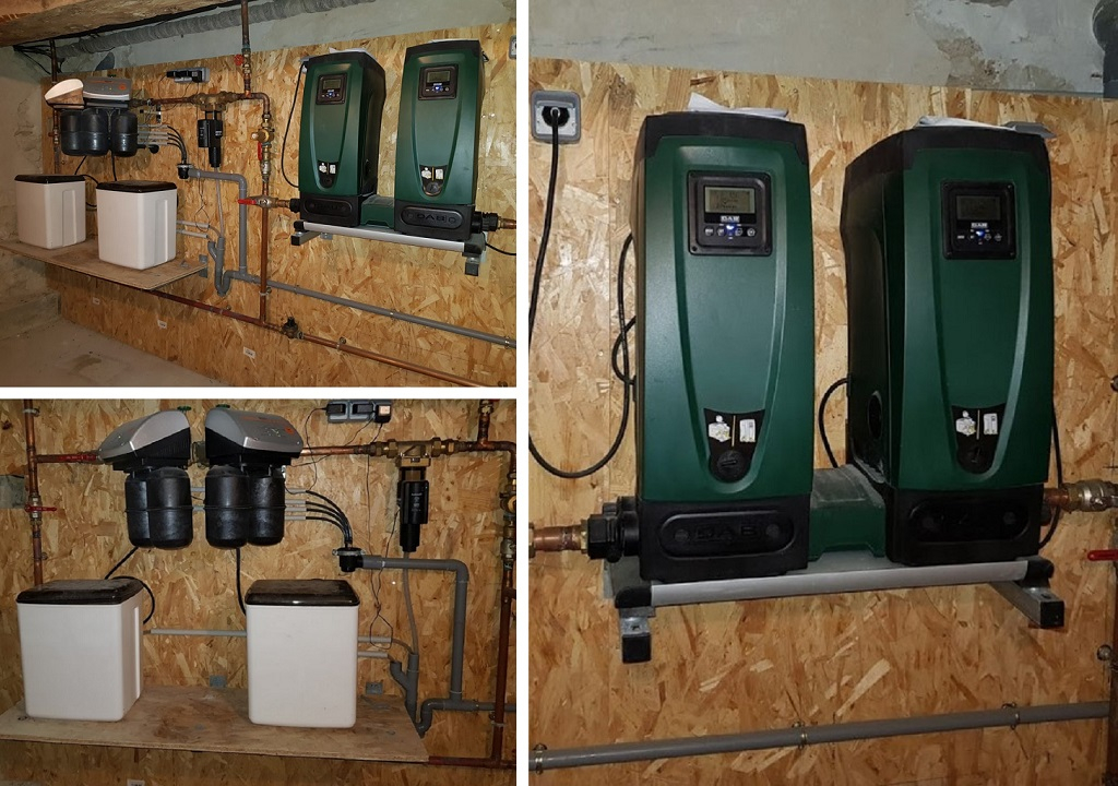 Installation surpresseur, adoucisseur d'eau judo  pour améliorer le confort sanitaire