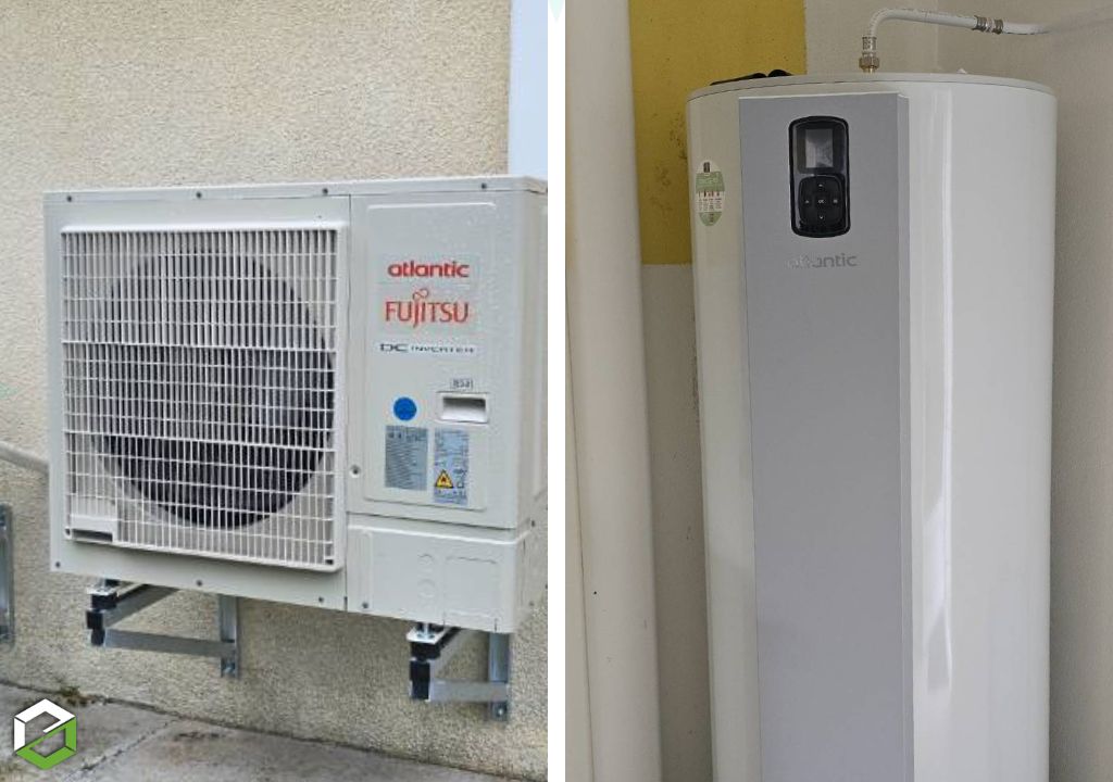 Installation d'un chauffe eau thermodynamique Atlantic calypso Split vs 270 L