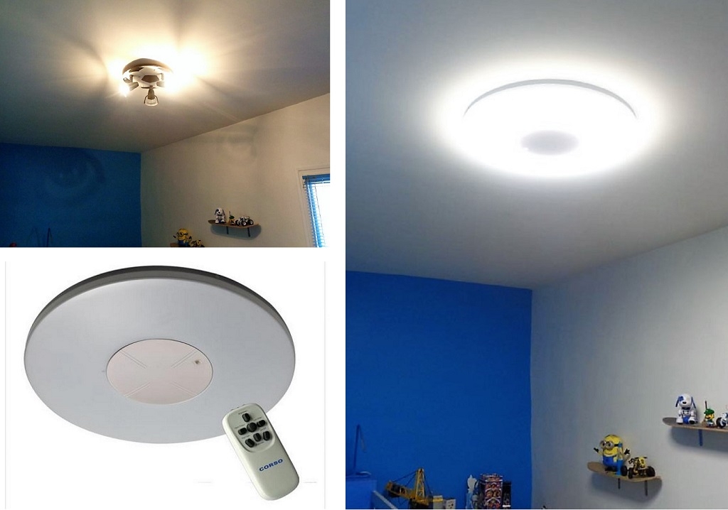 Consultez la chantier : remplacement éclairage incandescent par du led dans chambres