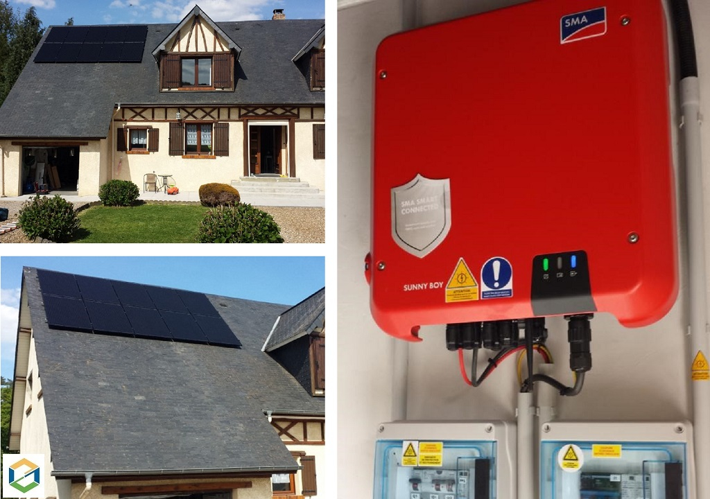 Sté. JB SOLAIRE - Installation solaire photovoltaïque en autoconsommation Q-CELLS avec onduleurs  SMA , installateur solaire photovoltaïque