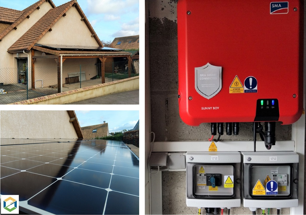 Consultez la chantier : sté. jb solaire - installateur panneaux solaires photovoltaiques en autoconsommation sunpower de 2.88 kwc