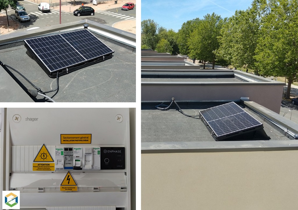 Consultez la chantier : installateur panneaux solaires photovoltaïques en autoconsommation de 335 wc
