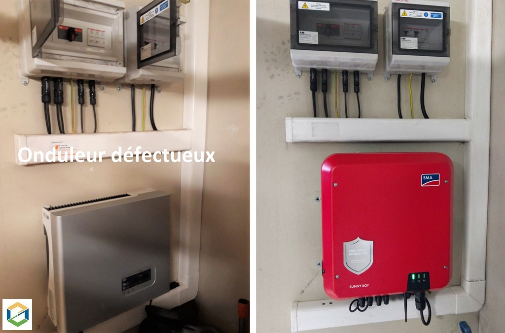 Consultez la chantier : sté. jb solaire - panne onduleur schneider - dépannage onduleurs photovoltaïques toutes marques