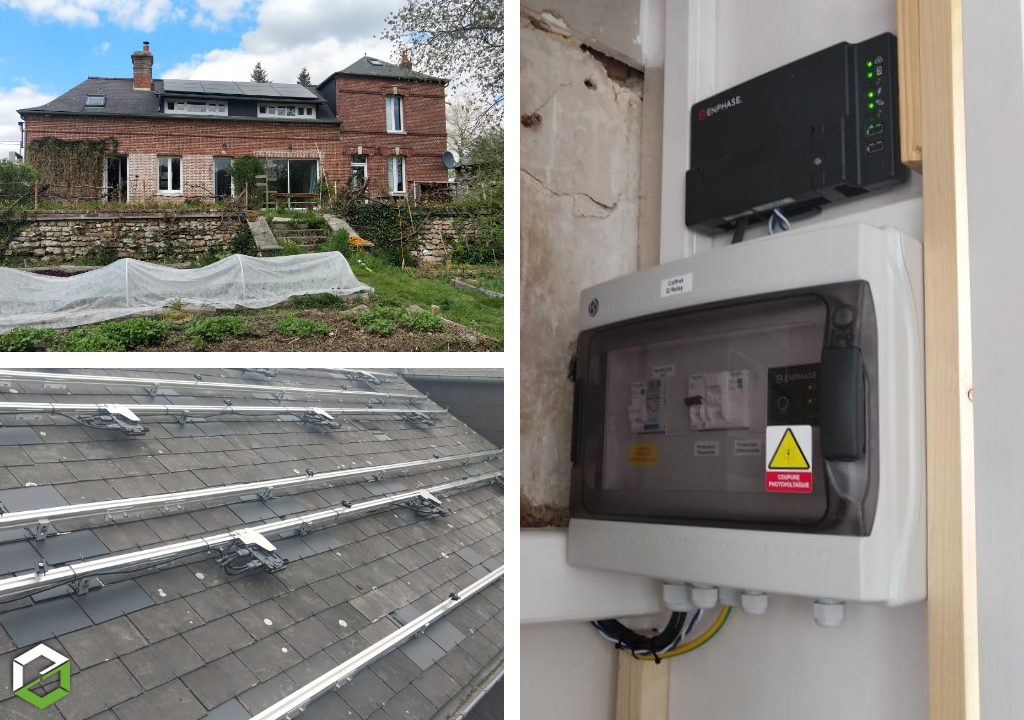 Sté. JB SOLAIRE - RGE QualiPV 36 + QualiPV module Bat - Installation de 12 panneaux SunPower avec micro-onduleurs Enphase pour autoconsommation