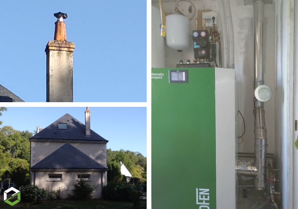 Désembouage réseau et remise en conformité d'une chaudière granulés de bois par une société RGE qualiBois eau 