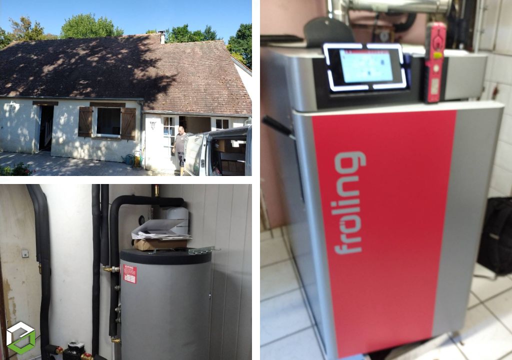 Société RGE qualiBois et qualiEau installation d'une chaudière à bois FROLING