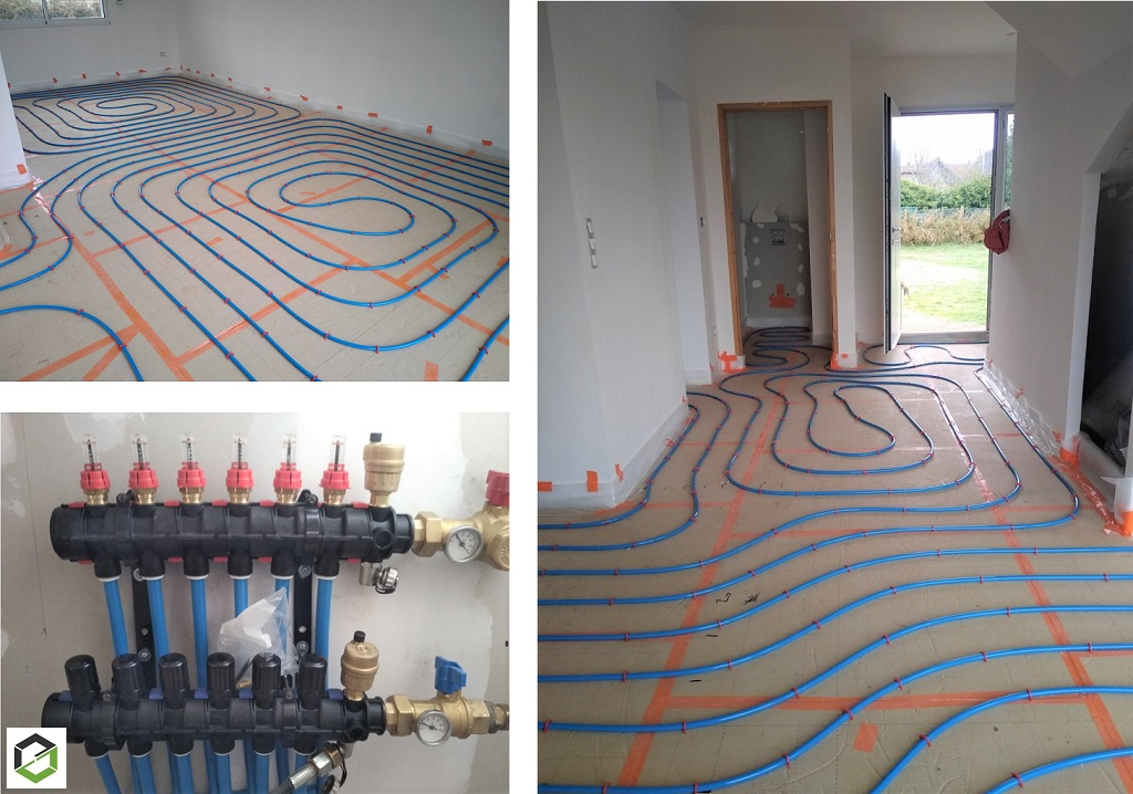 Installation d'un plancher chauffant