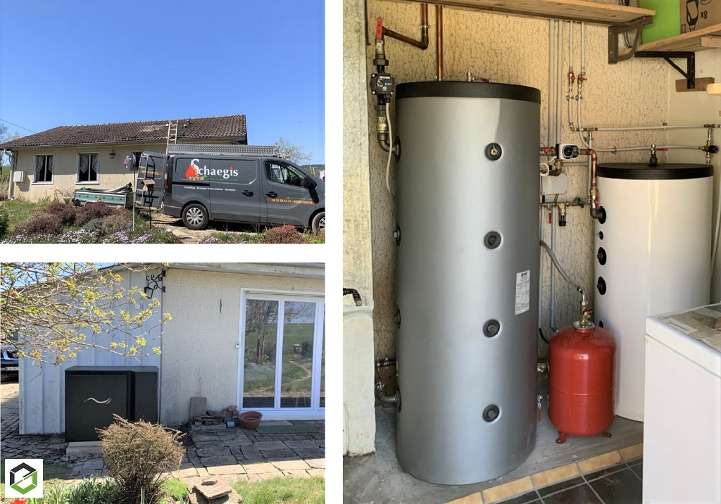 Consultez la chantier : installateur rge pompe à chaleur aerothermie novency