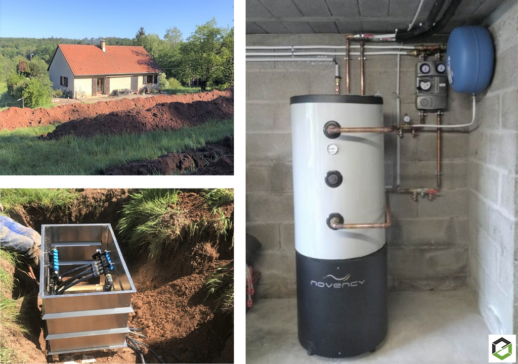 Consultez la chantier : installateur rge pompe à chaleur geothermie novency