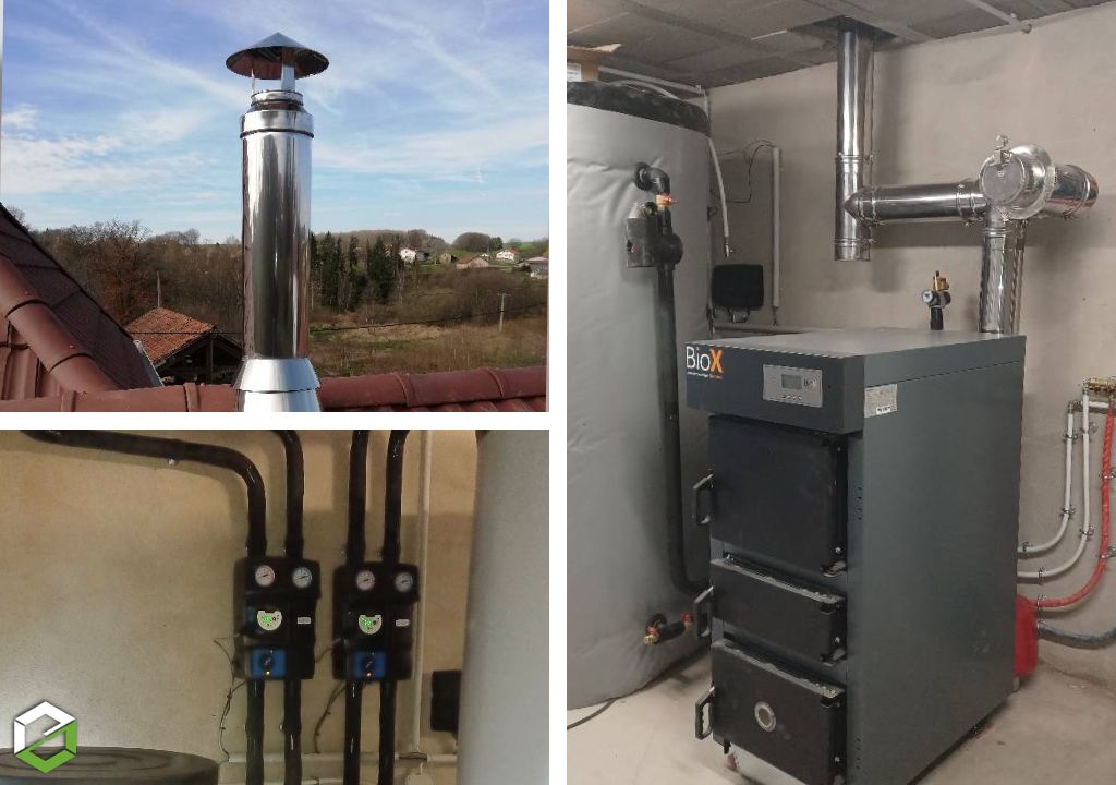 Consultez la chantier :  installation d'une  chaudière bois bûches - puissance nominale: 16,6 kw - alimentation manuelle du fabricant solarbayer