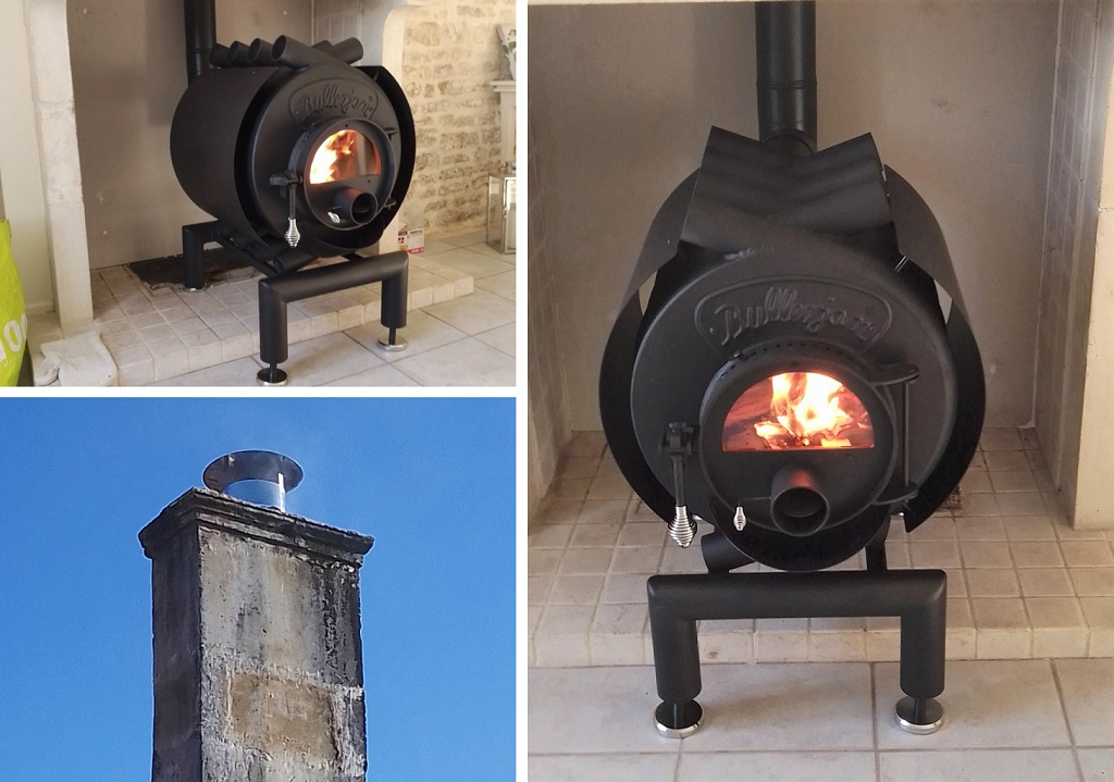 Consultez la chantier : installation d'un poêle à bois bullerjan omega classic 10.4kw par une entrprise rge qualibois