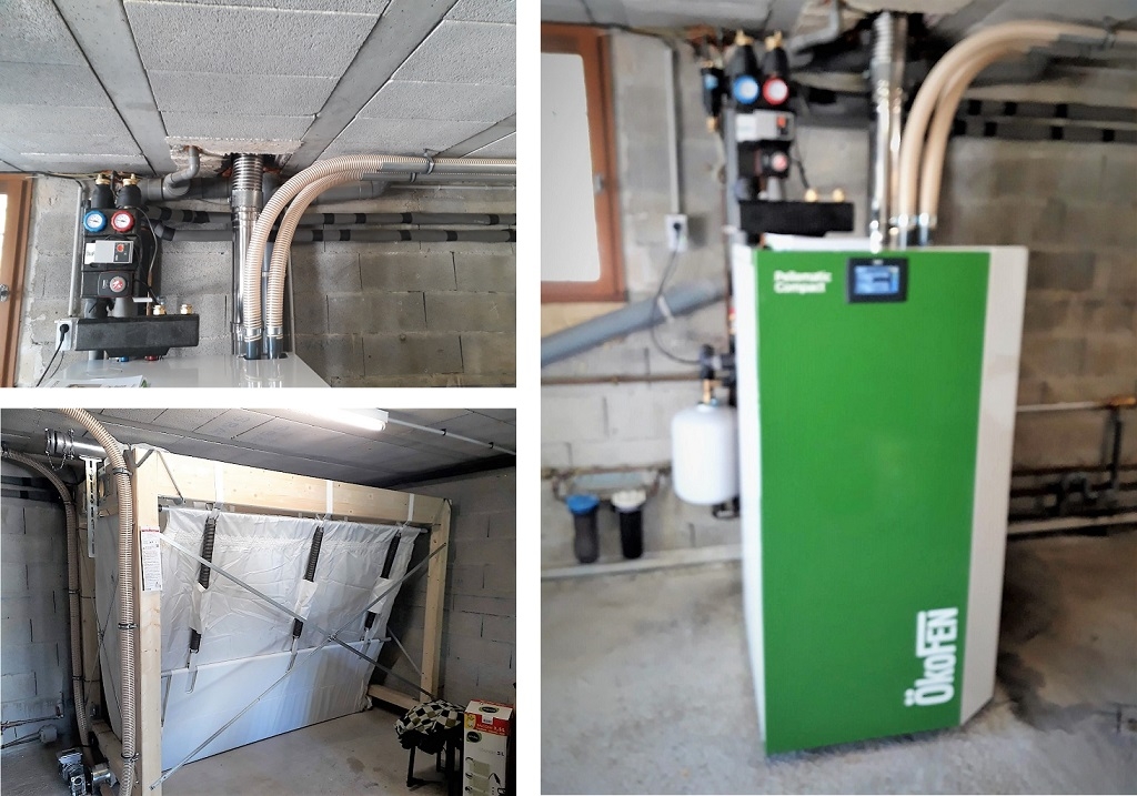 installation d'une chaudière à granulés compact OKOFEN