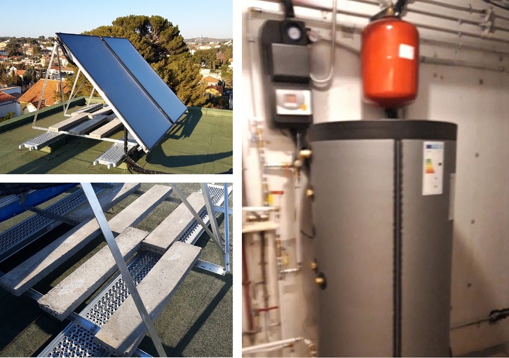 réalisation d'un chauffe-eau solaire (cesi) de marque okofen