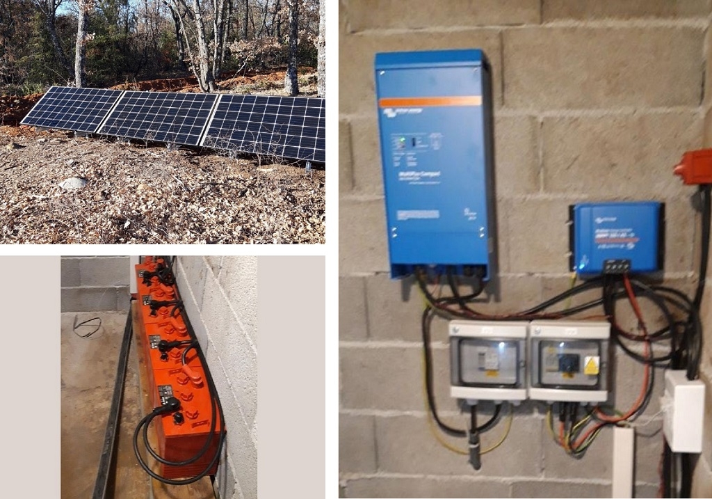 Consultez la chantier : réalisation d'une installation photovoltaïque en site isolé de 1,2kwc