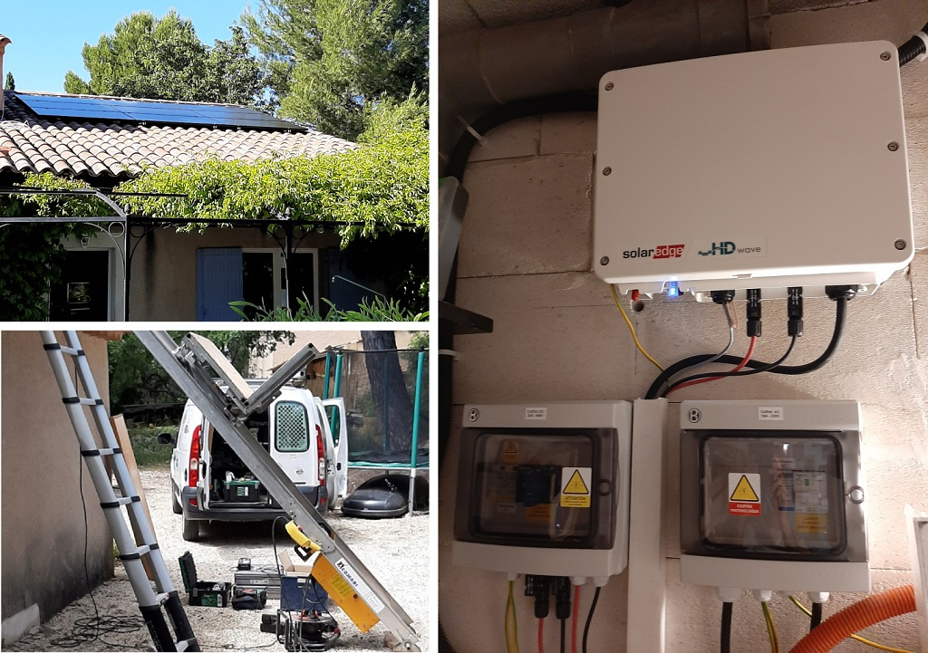 réalisation d'une installation hybride (thermique + photovoltaïque en auto-consommation de 2.79 kwc )