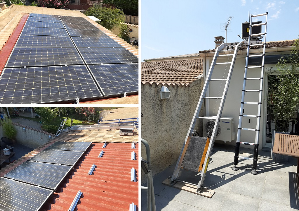 Consultez la chantier : réfection d'une installations photovoltaïque 3kwc défaillante