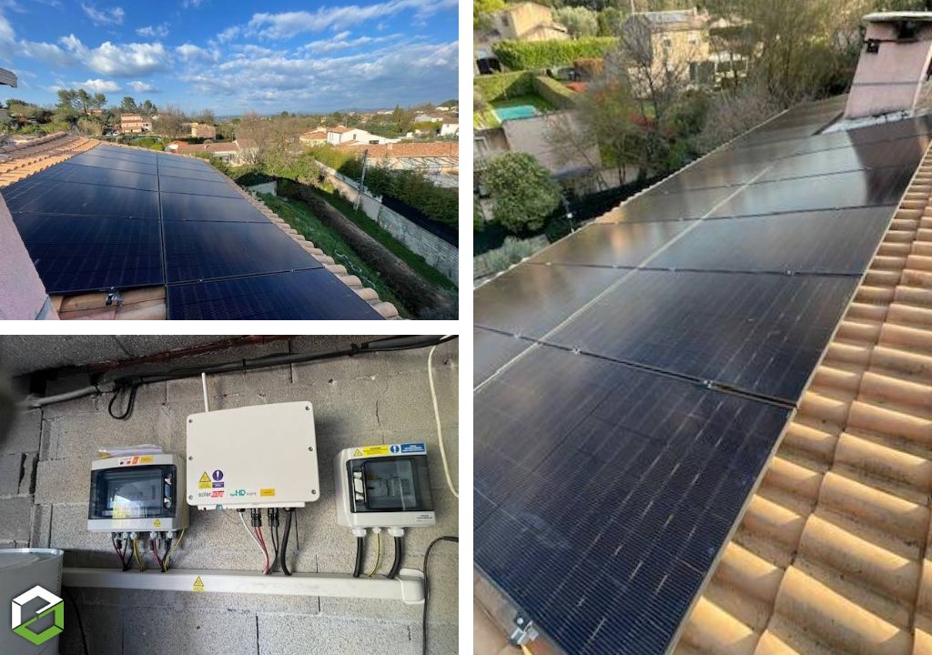 Installation de 8 kwc de panneaux photovoltaïque DualSun Flash 500 Wc TopCon Glass-Glass en toiture-Var (83)