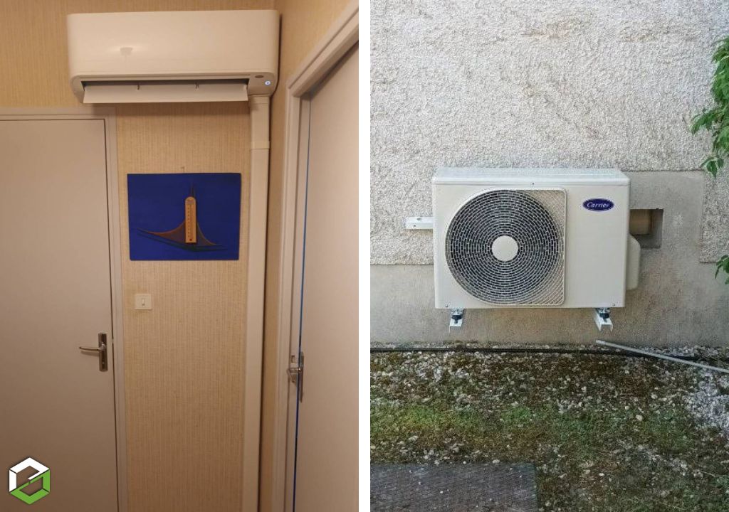 Installation d'une climatisation réversible air-air Carrier