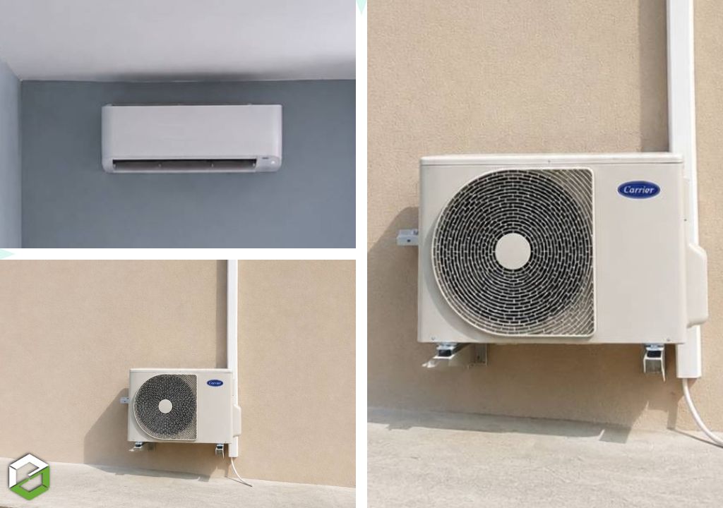 Installation d'une PAC air/air réversible Carrier à Montcuq (Lot-46) 
