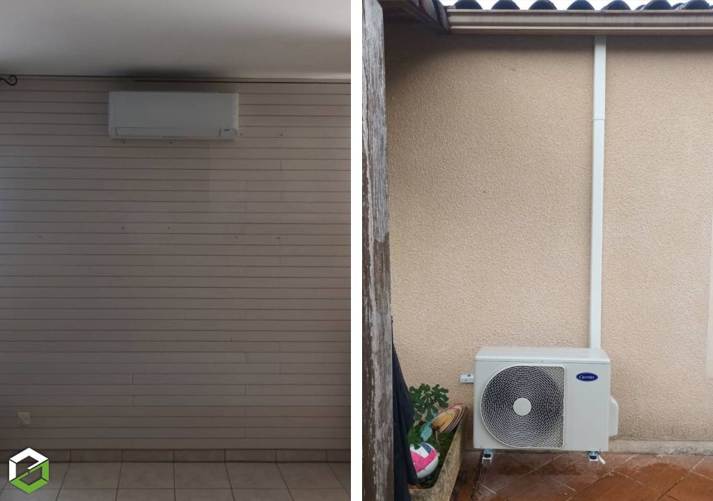 Installation d'une climatisation réversible CARRIER air-air