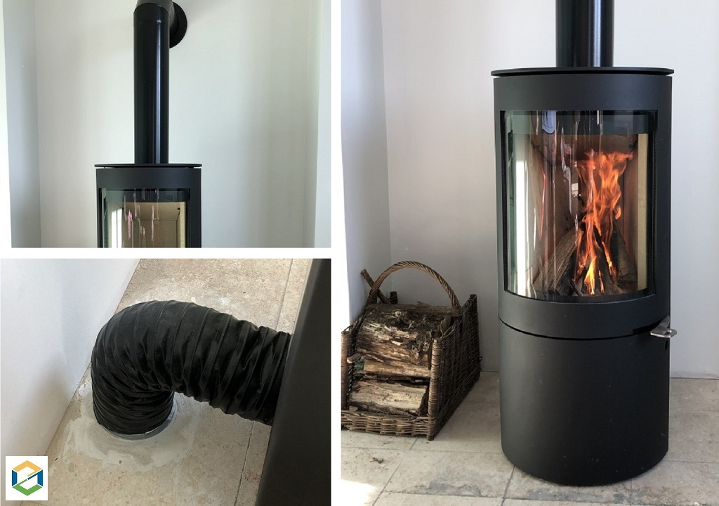 Consultez la chantier : pose d'un poêle bois bûche uniq 26 de marque westfire - hauts de france