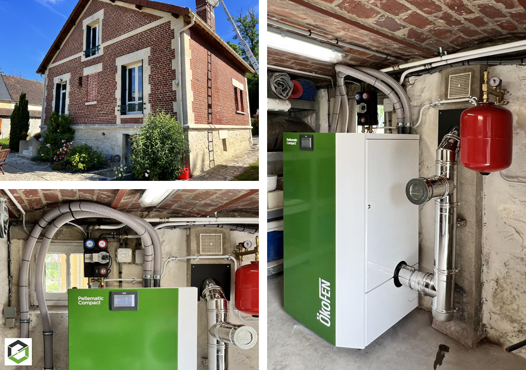 rge qualibois - installation d'une chaudière à granulés de bois pellematic compact de marque Ökofen