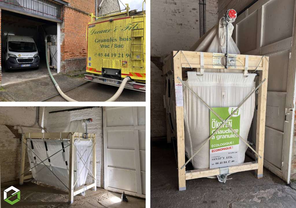 rge qualibois - installation d'un silo pour granulés de bois pour l'alimentation d'une chaudière Ökofen