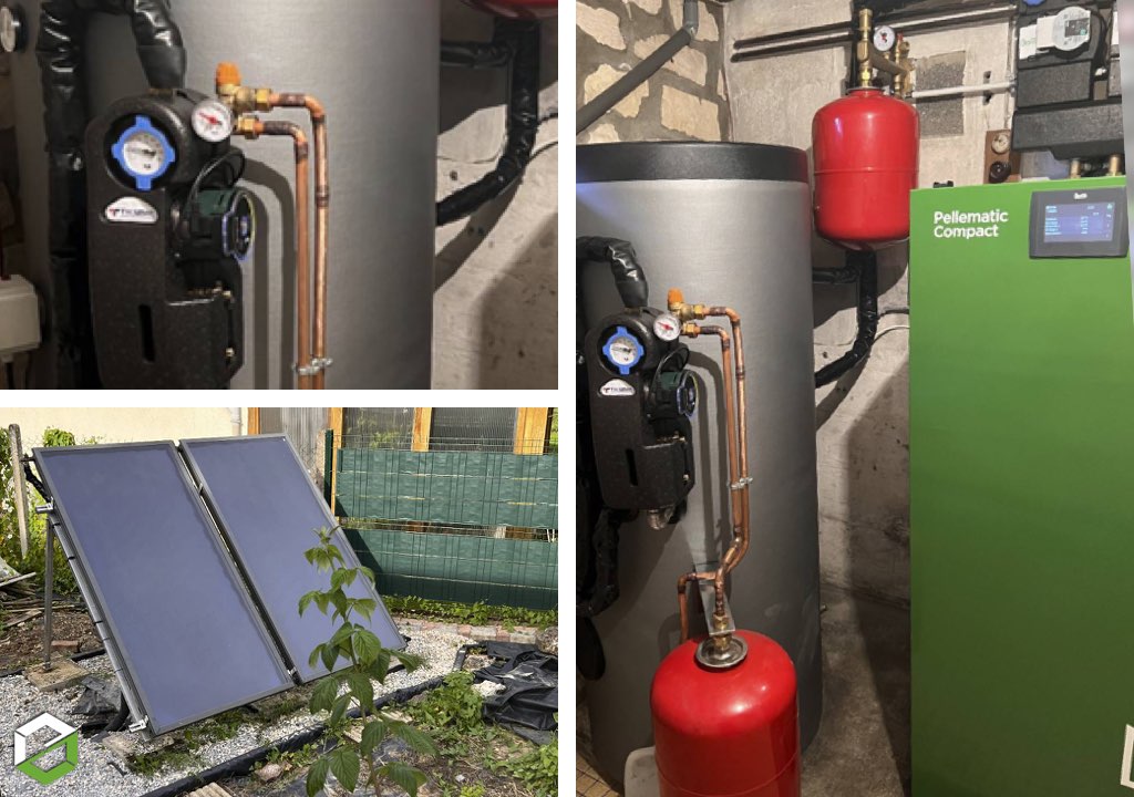 Modification - Intégration chauffe eau solaire (CESI) avec chaudière à granulés ÖkoFEN