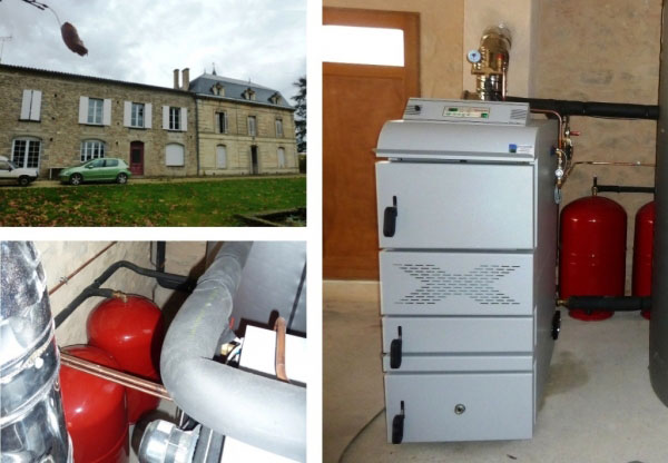 Consultez la chantier : chaudière à bois bûche zaegel held à cazaugitat - 33 gironde