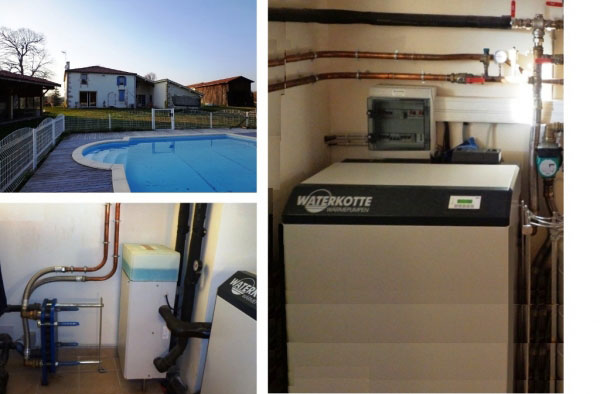 Chauffage maison et piscine avec la PAC Géothermie Waterkotte