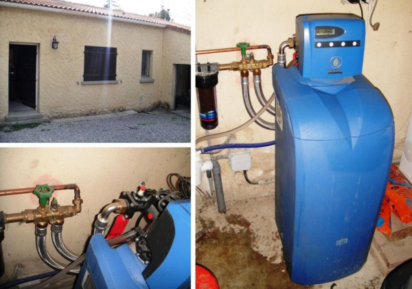 Consultez la chantier : plombier chauffagiste 30 gard et 84 vaucluse - installateur d'adoucisseur d'eau bwt permo aux angles