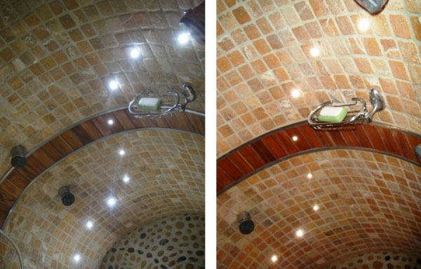 Consultez la chantier : relamping - création éclairage par led d'une salle de bains
